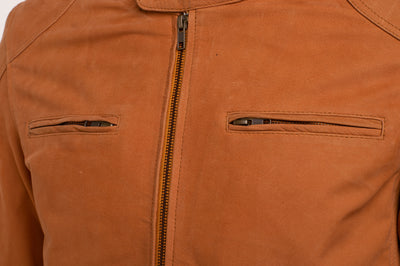 Steve's plain moto jacket in nubuck leather